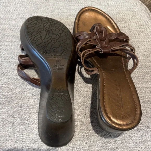 Montego Bay Club Dark Brown Wedge Sandals - Picture 5 of 5